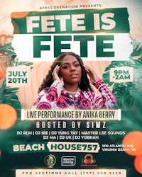 a flyer for fete is fete